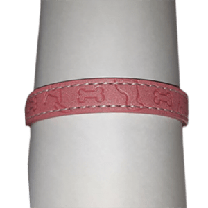 Collar De Cuerina Diseños Ajustable Para Perros Talla S Rosada
