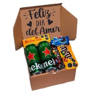 Caja de Regalos Sorpresa Heineken Dia Del Amor 14 De Febrero